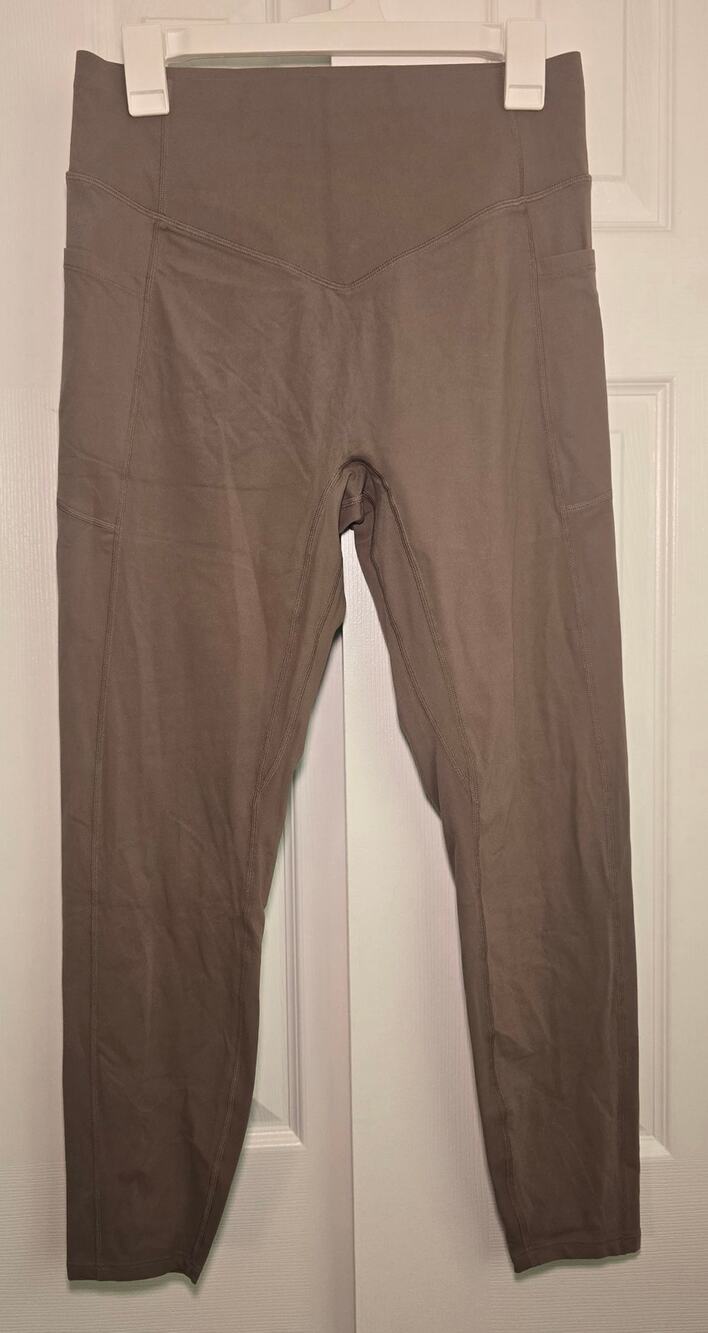 Halara UltraSculpt SoCinched High Waisted Tummy Control Legging (brown)- Large